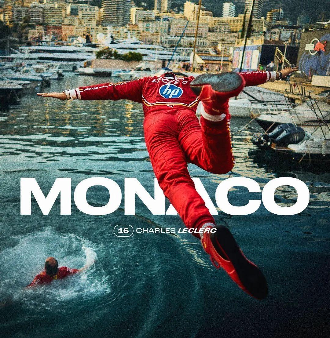 摩纳哥队员奋勇拼搏,追赶领先者 摩纳哥队员奋勇拼搏,追赶领先者